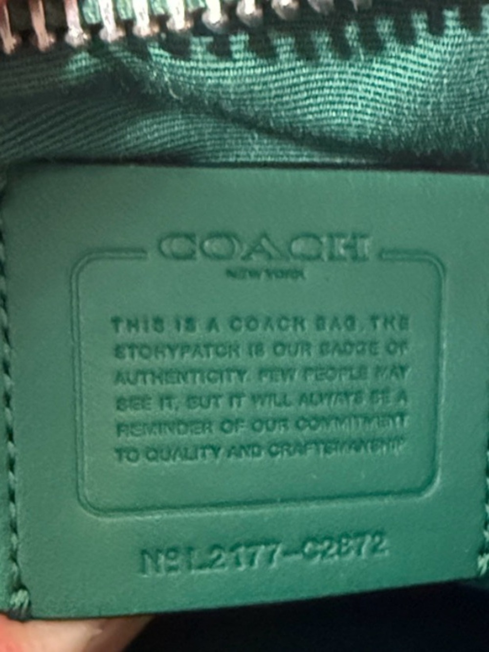 Coach C2872 green box crossbody bag - Picture 10 of 14